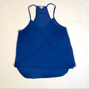 Blue lily white tank